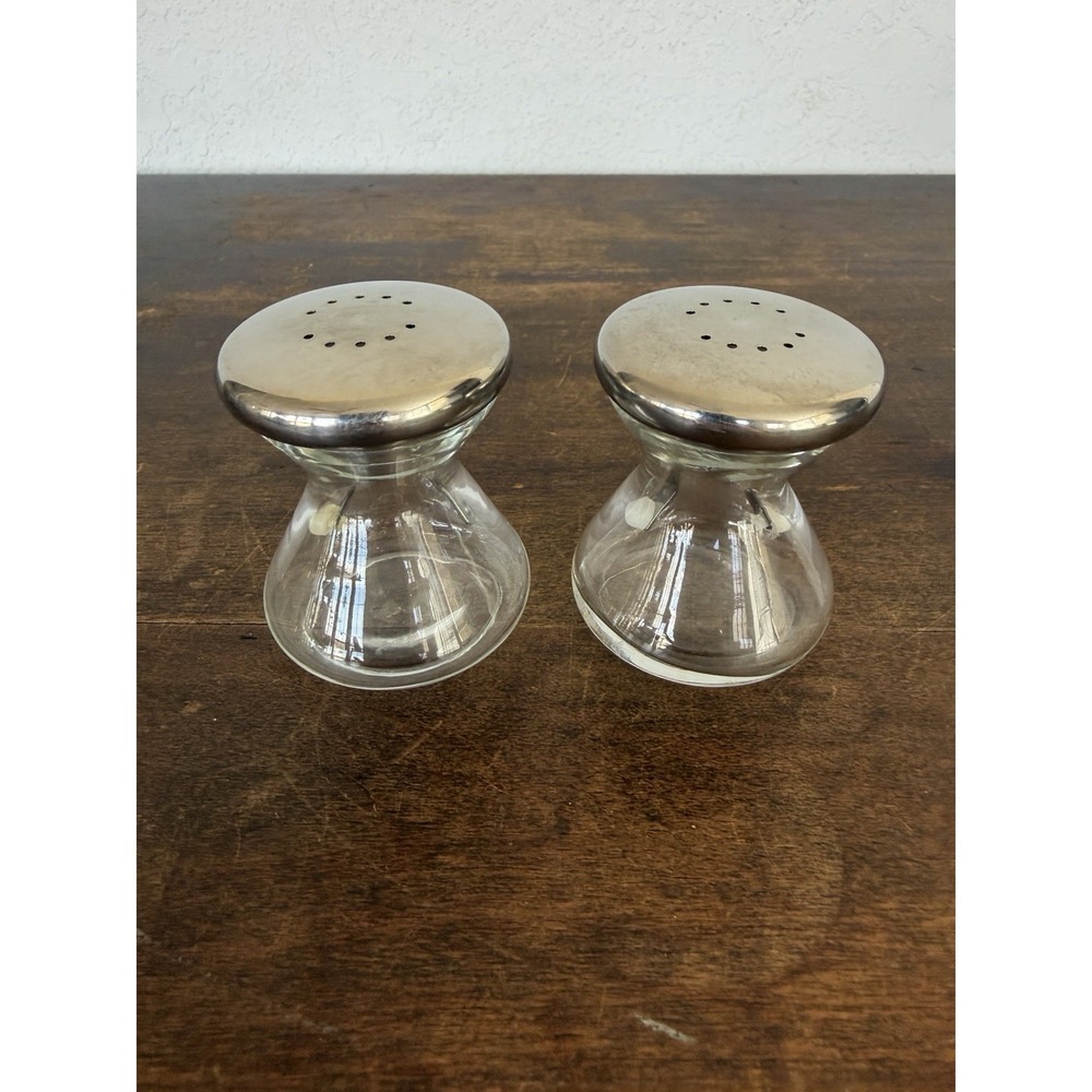 Vintage Mid-Century Nelson Cornelius Hourglass Bauhaus Salt & Pepper Shakers Set